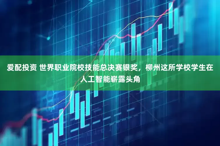 爱配投资 世界职业院校技能总决赛银奖，柳州这所学校学生在人工智能崭露头角